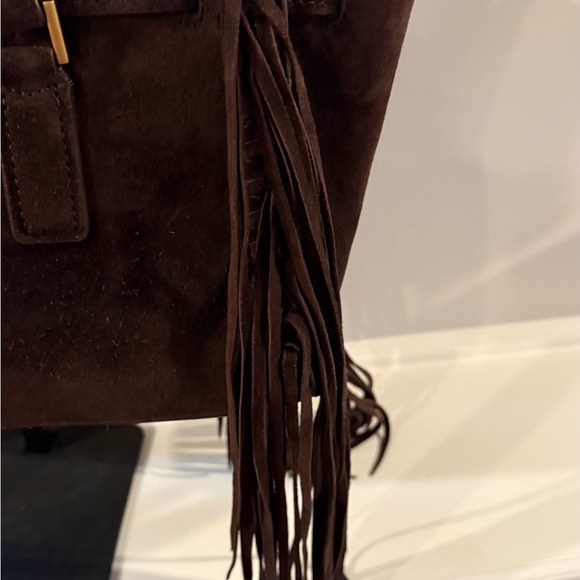 Michael MICHAEL Kors Hamilton Moderne Small Fringed Suede Satchel - Picture 4 of 10